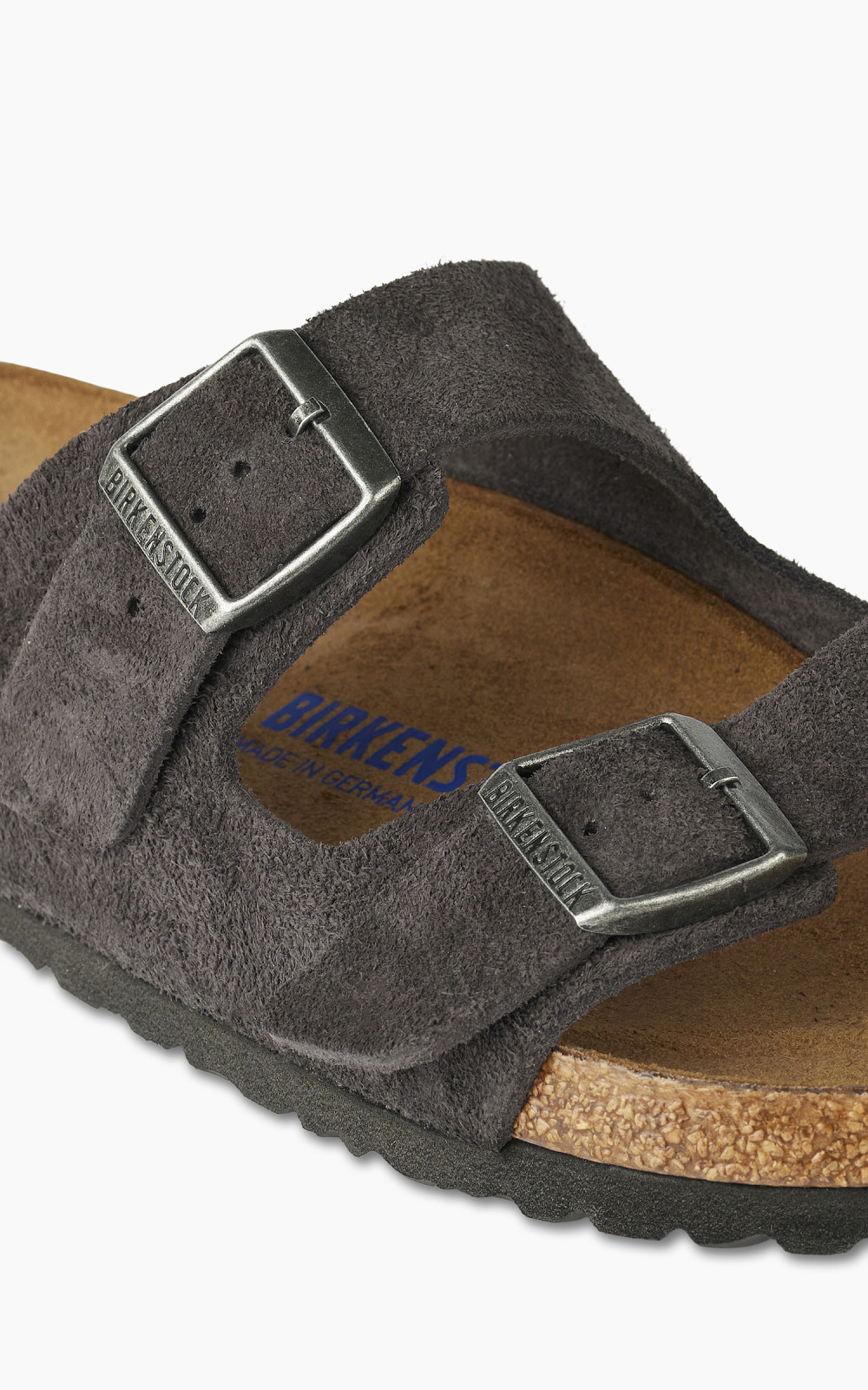 Birkenstock arizona velvet grey suede discount