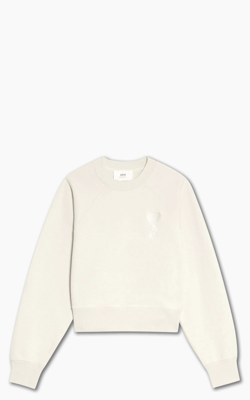 AMI Paris Tonal Big ADC Sweatshirt Off White