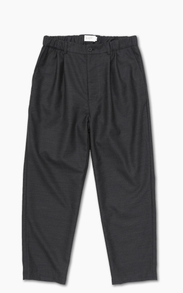 Still By Hand Relaxed Wool Pants Charcoal