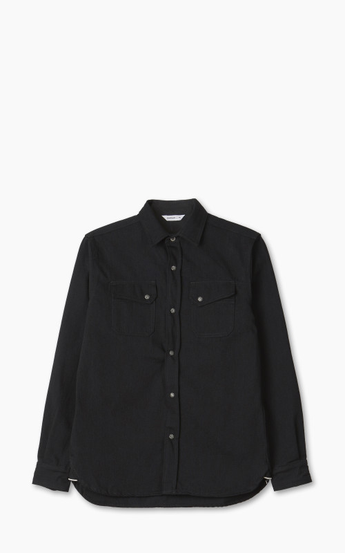 3sixteen Crosscut Western Shirt Selvedge Denim Black