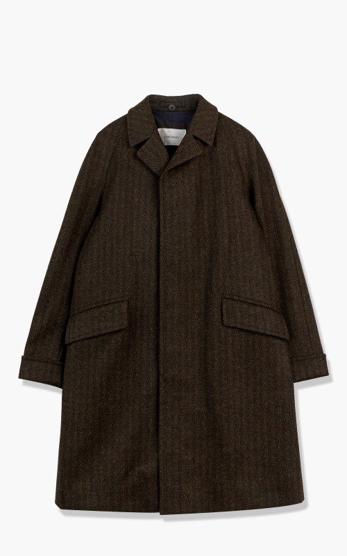 Coherence Corb Wool Tweed Over Coat Brown CORB-tweed-brown