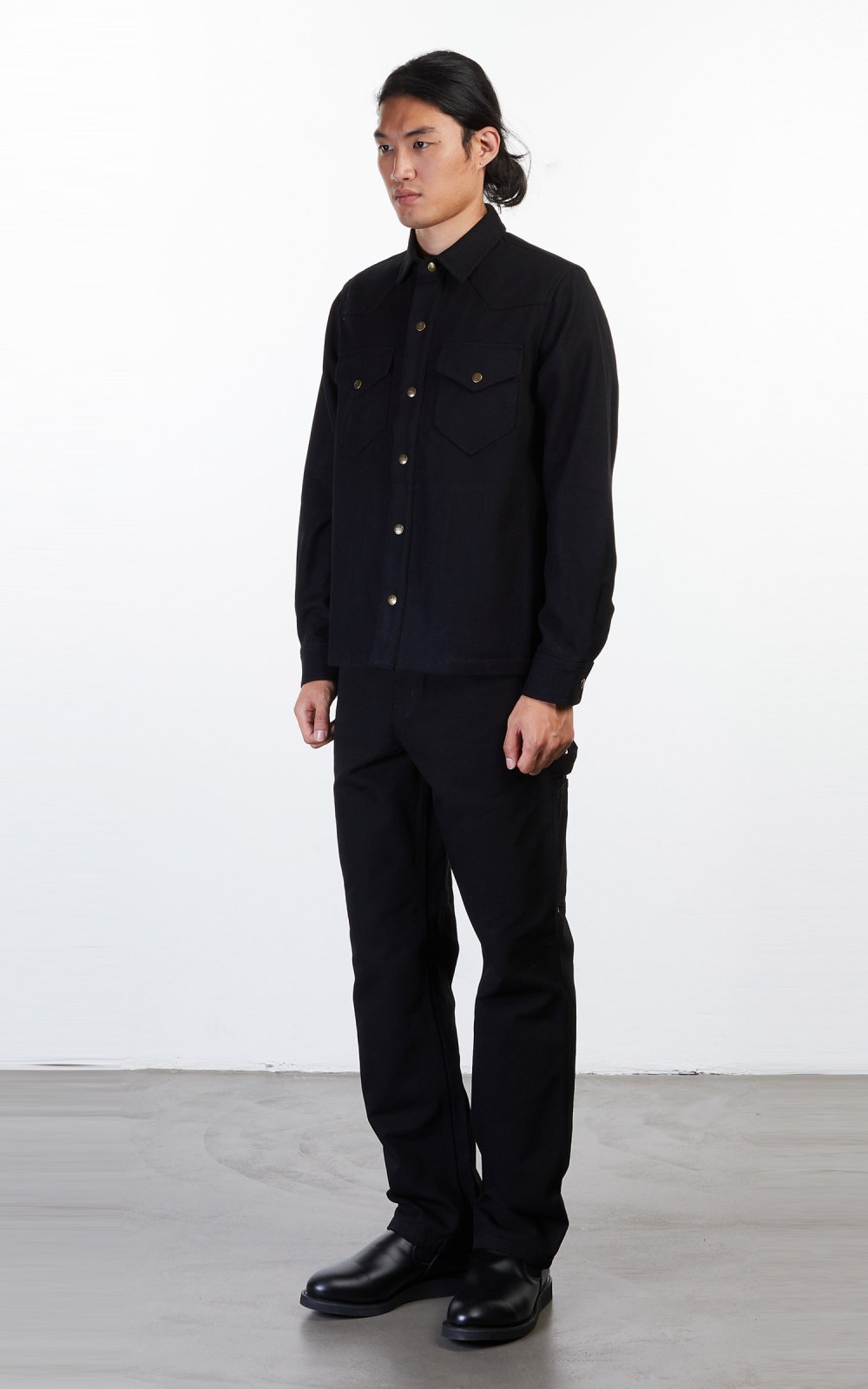 Lee wool overshirt black outlet