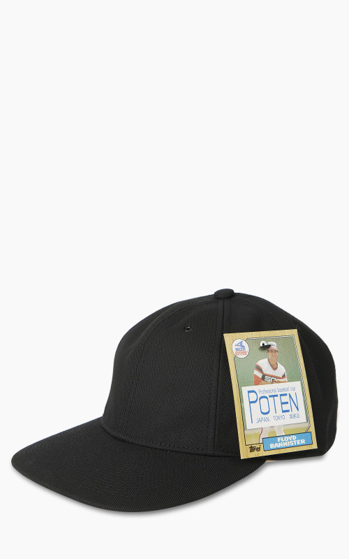 Poten Twist Yarn Baseball Cap Black