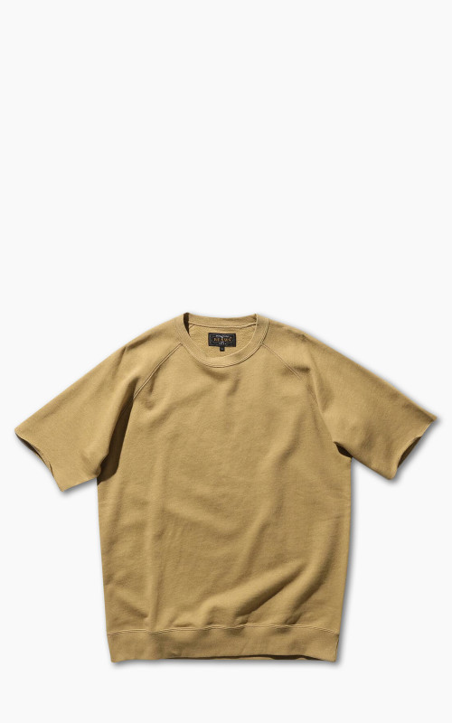 Beams Plus Cut-Off Short Sleeve Sweatshirt Khaki