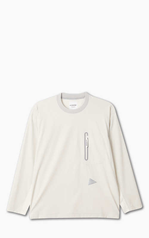 and wander Cool Touch Pocket LS Tee Light Beige