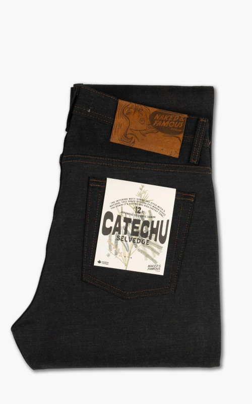 Naked & Famous Denim Weird Guy Catechu Selvedge Denim 12oz