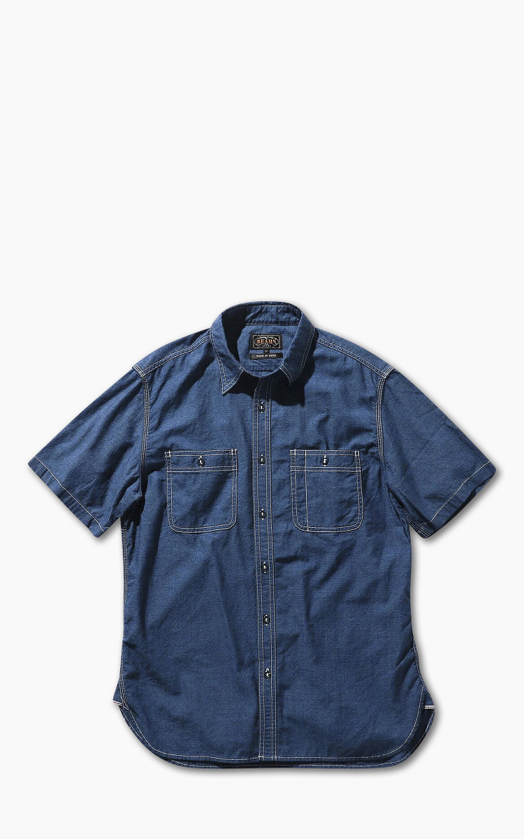 トップス BEAMS PLUS WORK Short Sleeve Chambray M Beams Plus Work Chambray Short Sleeve - Mildblend Supply Co