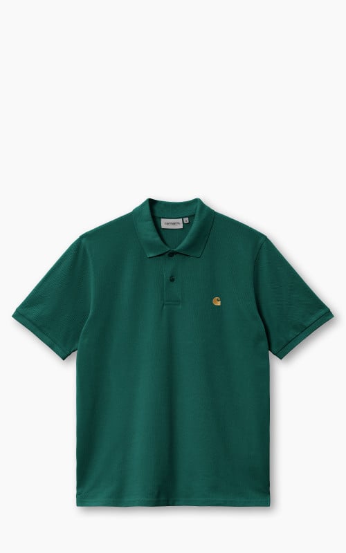 Carhartt WIP S/S Chase Pique Polo Chervil/Gold