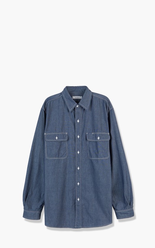 Nanamica Regular Collar Wind Shirt Indigo SUGF157E-ID-Indigo