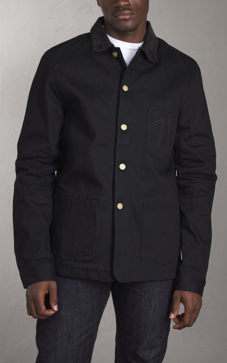 Eat Dust Fit 673 Chore Jacket Black Selvedge Denim 14oz Cultizm