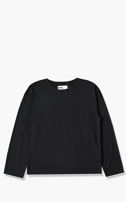 Margaret Howell MHL. Naval Crew Cotton Thermal Jersey Off Black MHSP0135S22KJJ-OFB