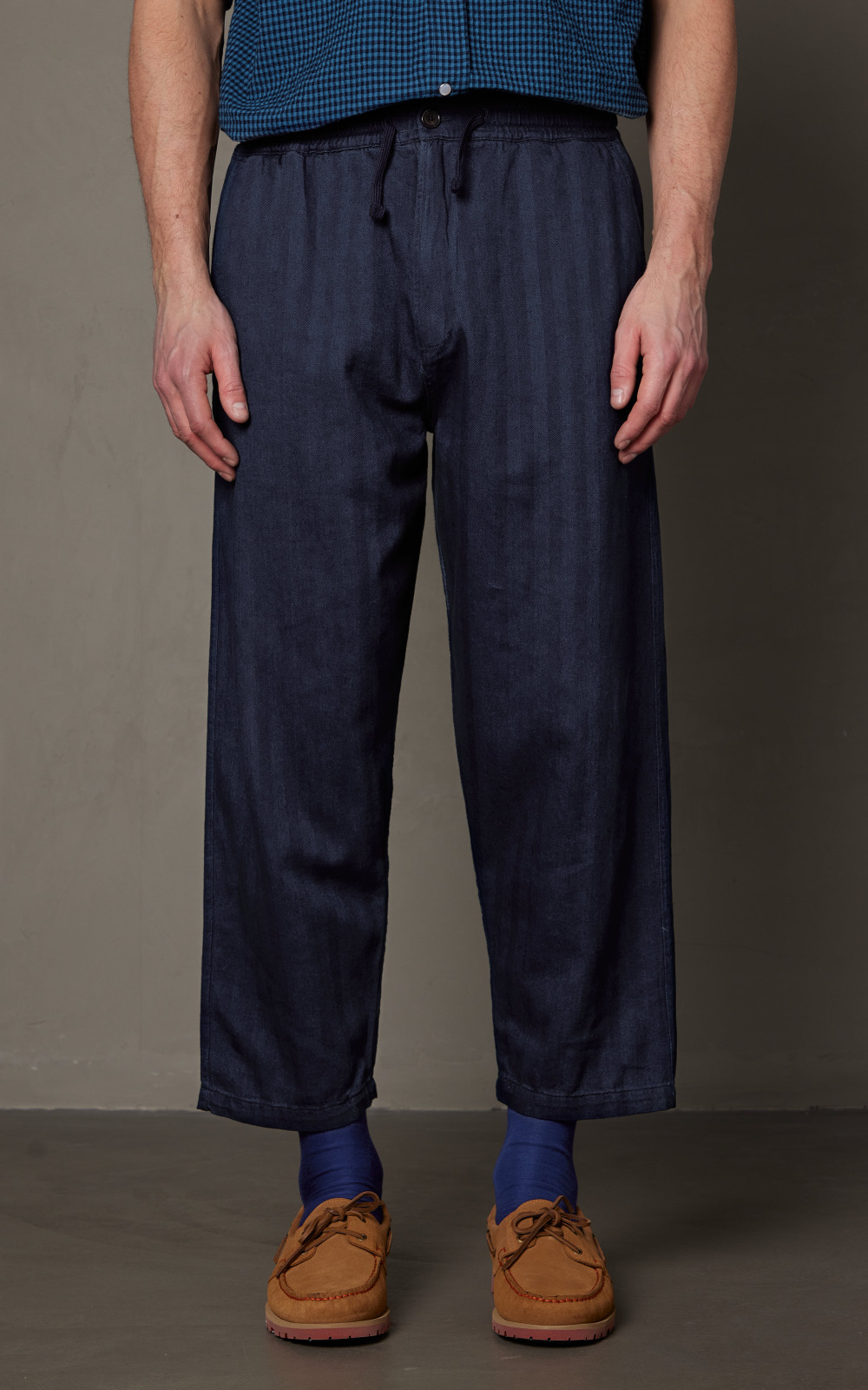 【EZKATON】23SS★ Herringbone Denim Pants Logo Denim Pants | PORSCHE SHOP