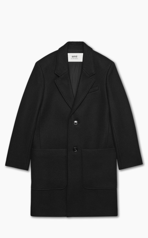 AMI Paris Two Buttons Coat Black