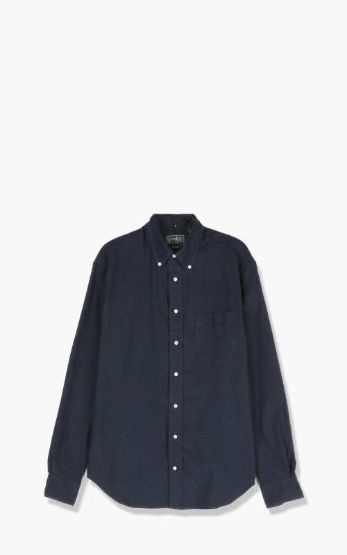 Gitman Vintage Button Down L/S Shirt Classic Flannel Dark Navy