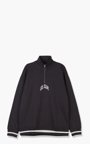 Lee Half Zip Seasonal Sweatshirt Washed Black