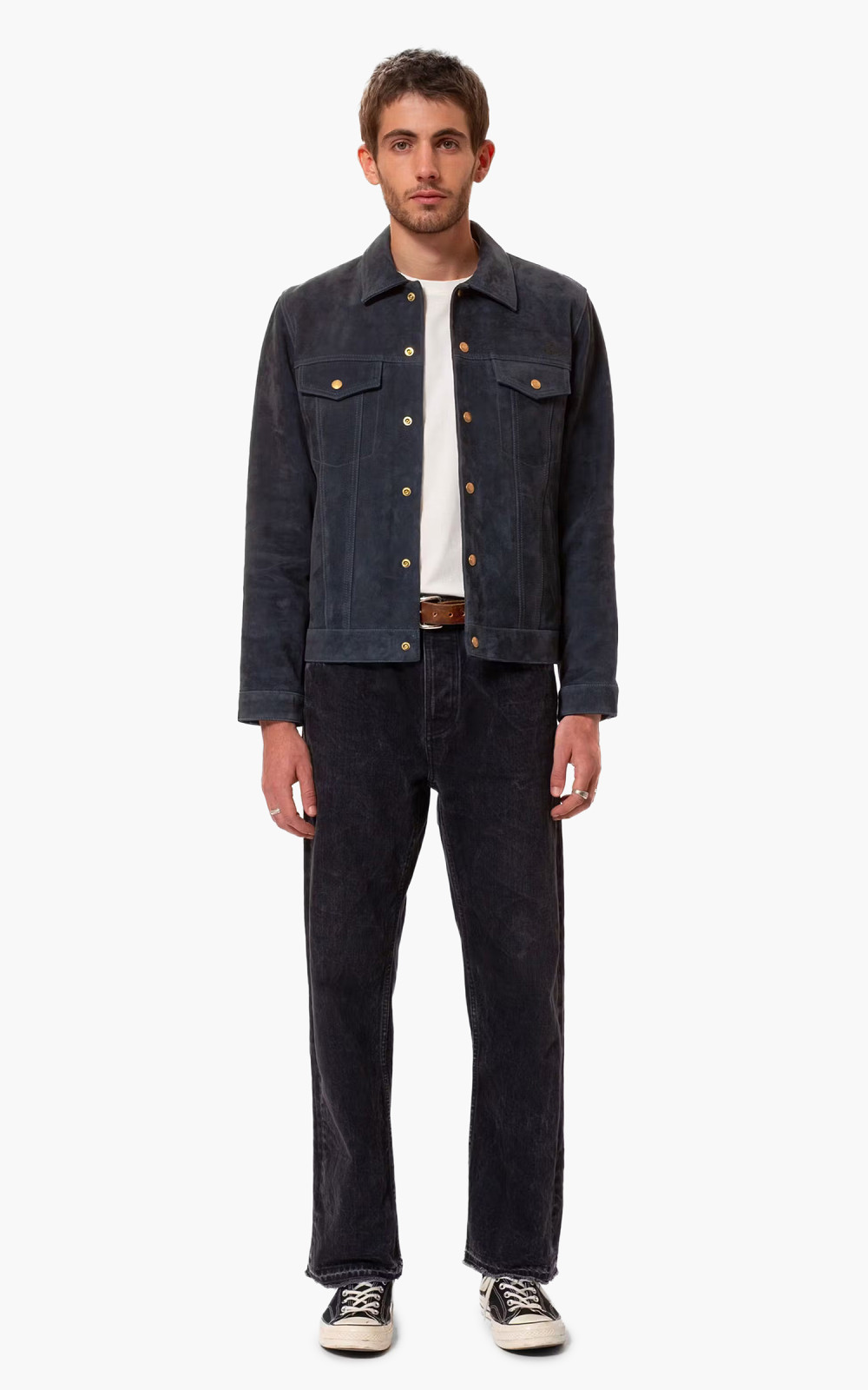 コート ジャケット Robby Nubuck Jacket Navy ヌバックレザージャケット メンズ