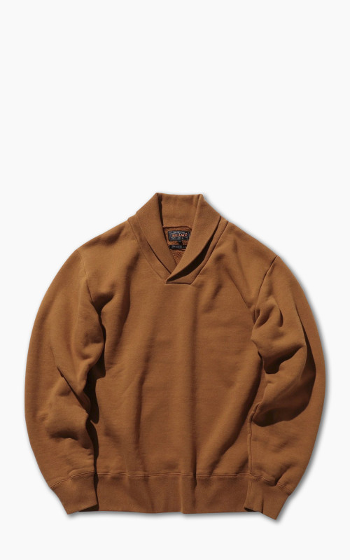 Beams Plus Shawl Collar Sweatshirt Brick