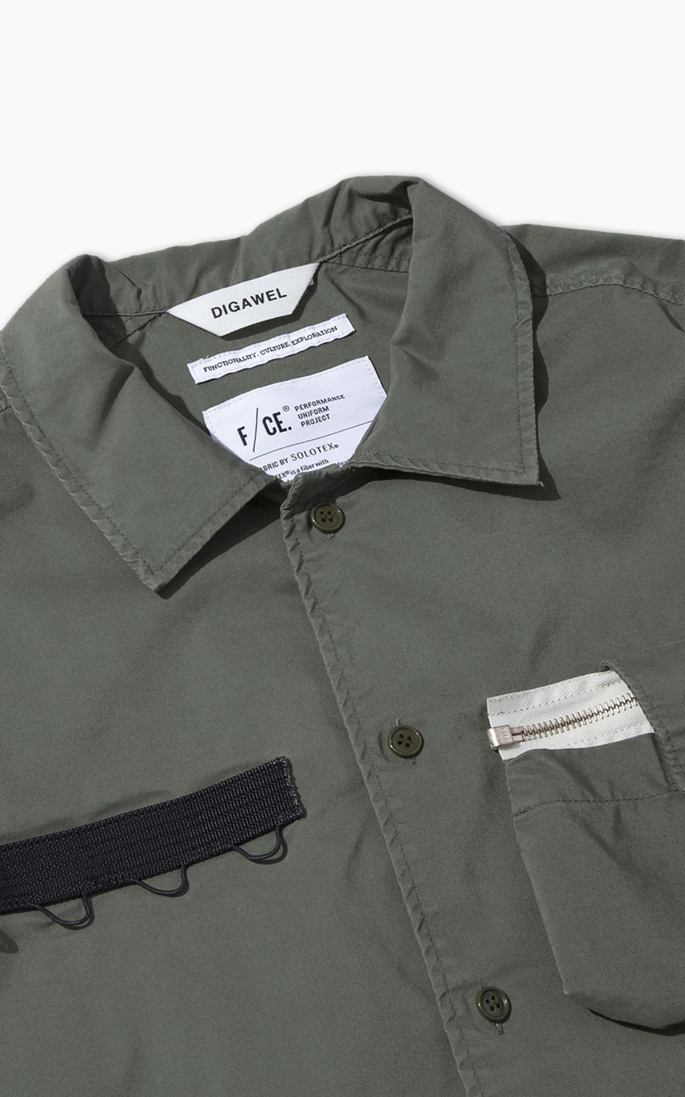 【本日特価】 F/CE. Cultizm | Olive Shirt S/S Pockets 7 Digawel x トップス