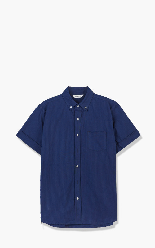 3sixteen Short Sleeve Button Down Shirt Sashiko Indigo SSBD-SS22