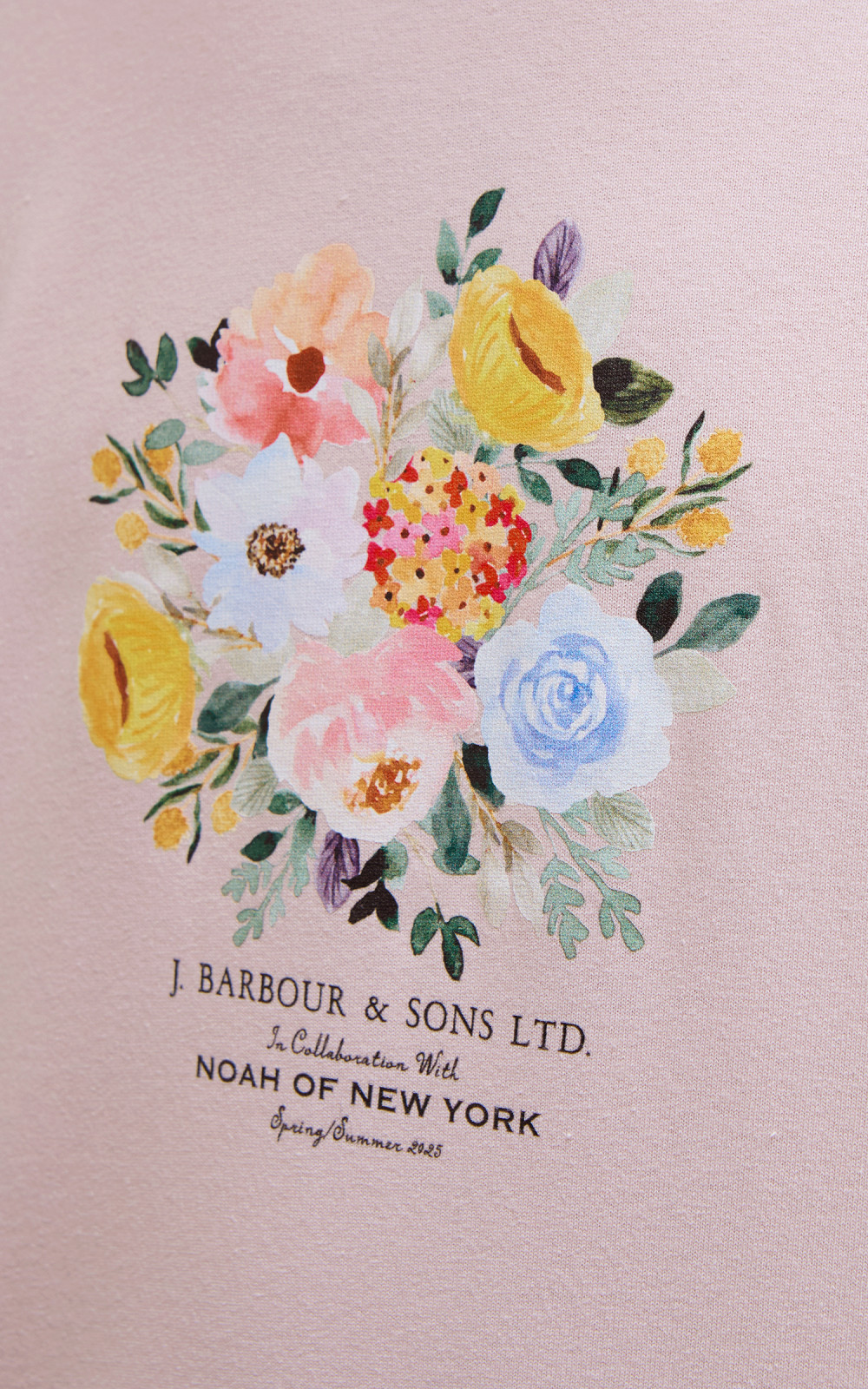 Barbour x NOAH Floral T-Shirt Chalk Pink | Cultizm