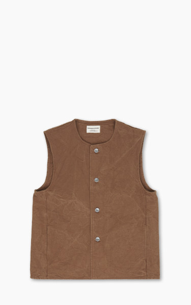 Samurai Jeans SJVT24-H Heavy Duck Canvas Jerkin Vest Brown 15oz