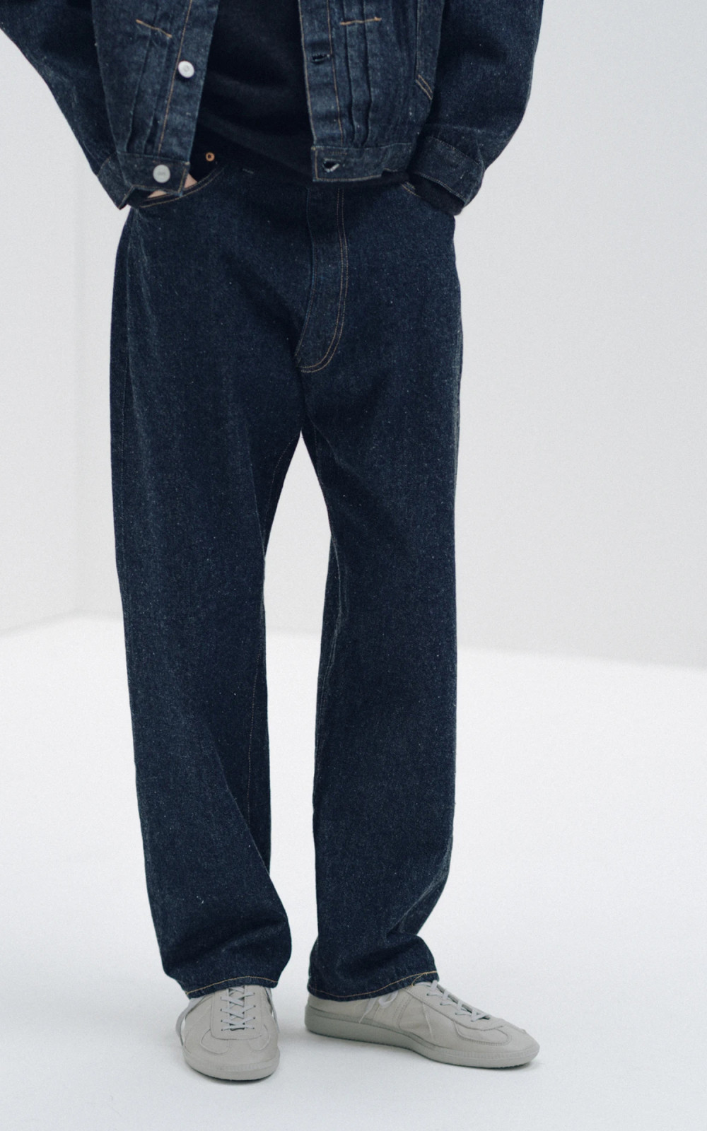 Kaptain Sunshine 5P Zipper Front Denim Pants One Wash Indigo