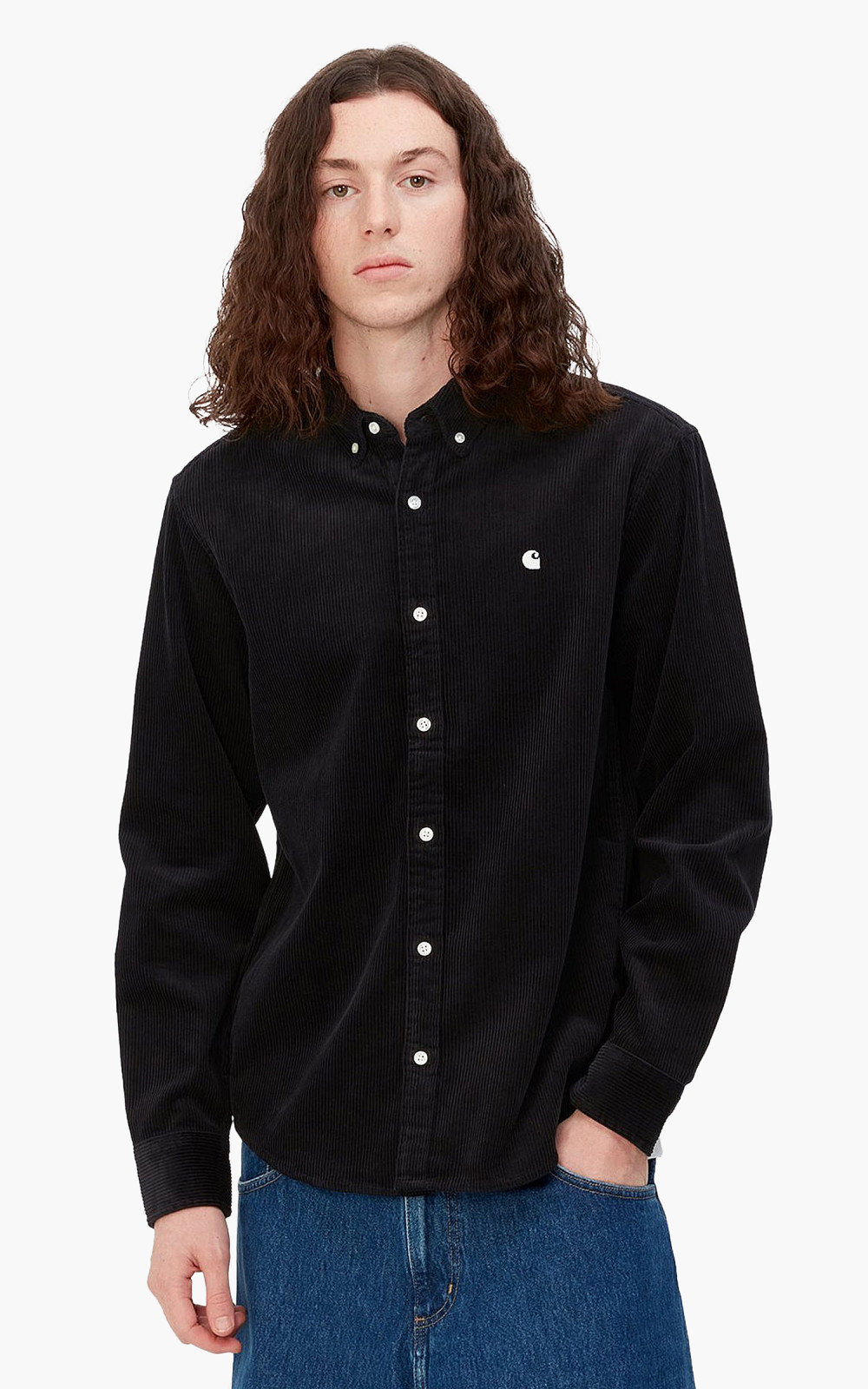 Carhartt WIP L S Madison Cord Shirt Black Wax Cultizm