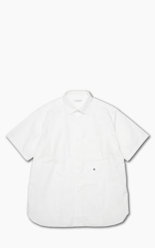 Nanamica Regular Collar Wind S/S Shirt Off White