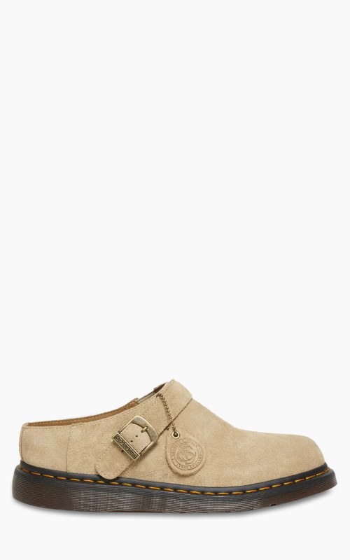 Dr. Martens Isham Buckle Mule Desert Oasis Suede Parchment