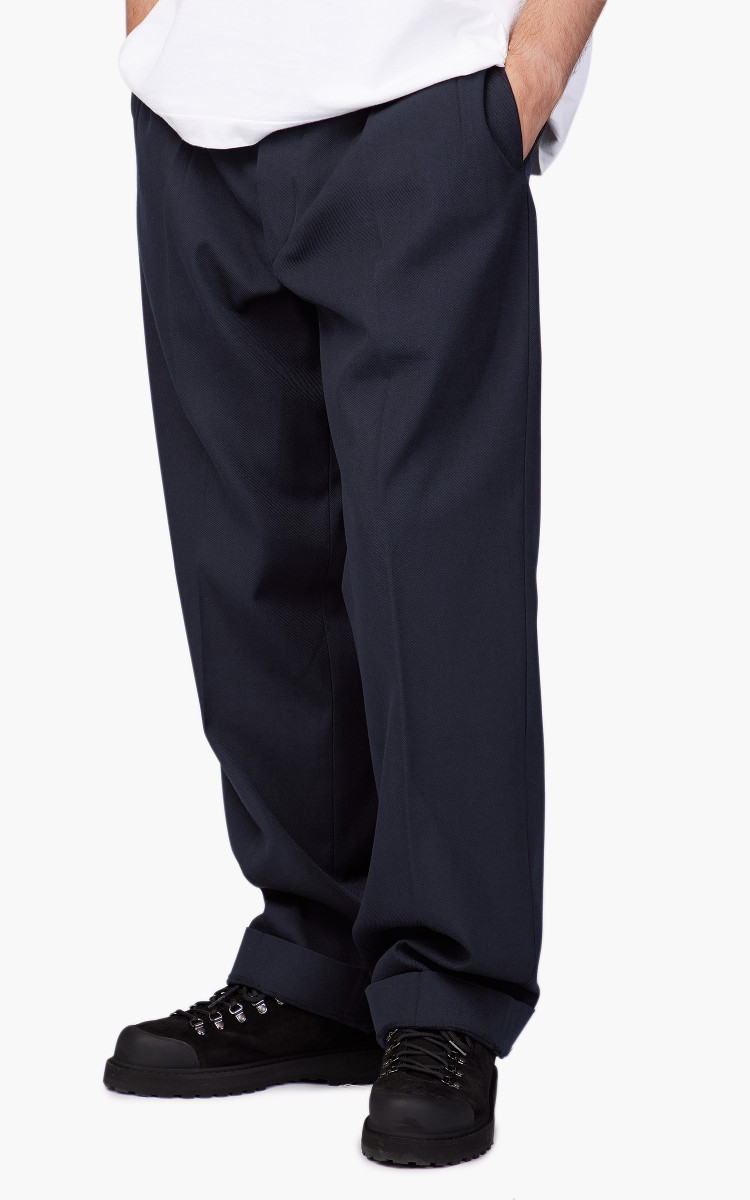専用KAPTAIN SUNSHINE 2Pleats Trousers Namu Shop - Kaptain Sunshine 2 Pleat Straight Trousers - Navy