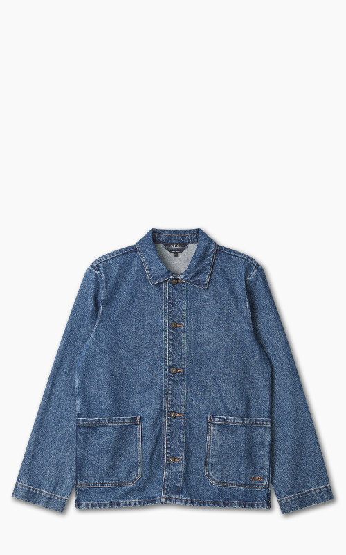 A.P.C. Veste Kerlouan Logo Denim Stonewashed Indigo