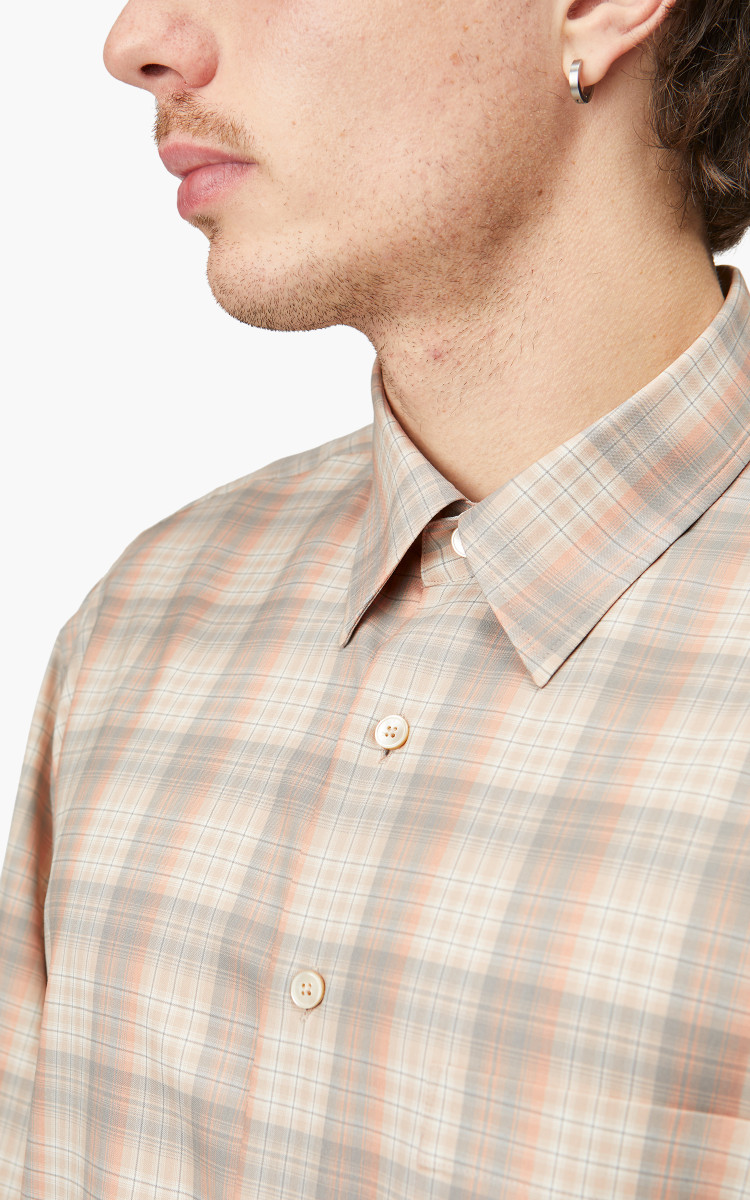 Auralee Super Light Wool Check Shirt Light Beige Check | Cultizm Auralee Super Light Wool Check Shirt Light Beige Check | Cultizm