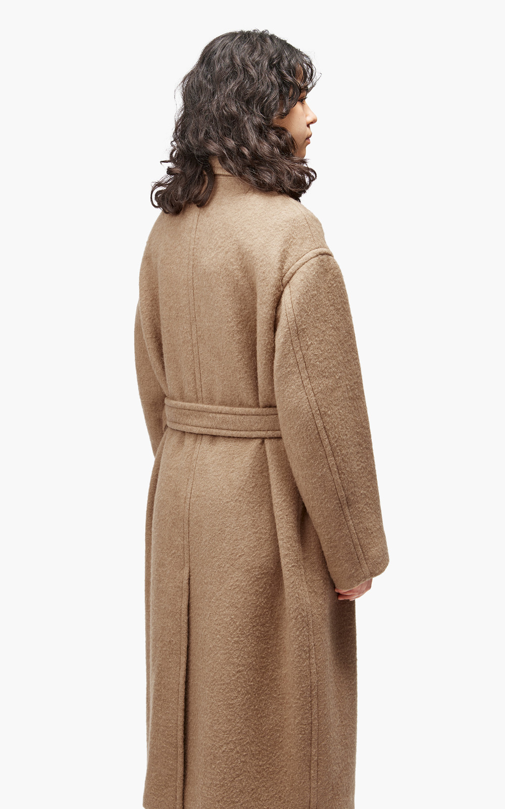 Auralee W Brushed Baby Camel Melton Coat Camel Cultizm