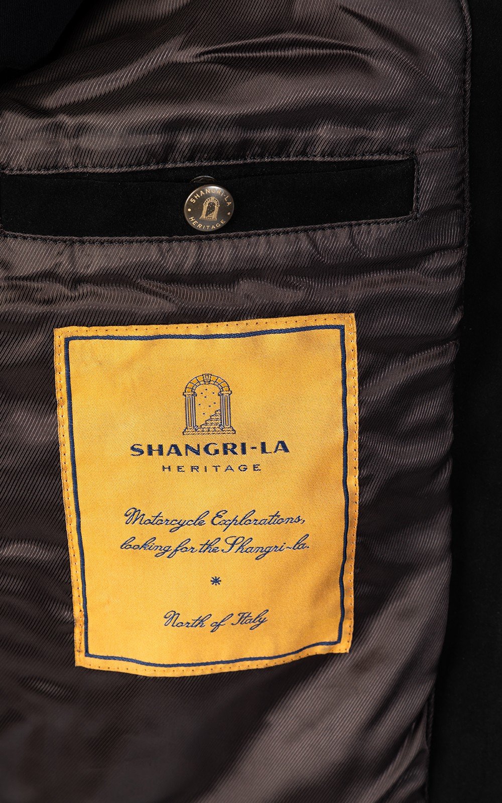 Shangri-La Heritage Terracotta Suede Jacket Black | Cultizm