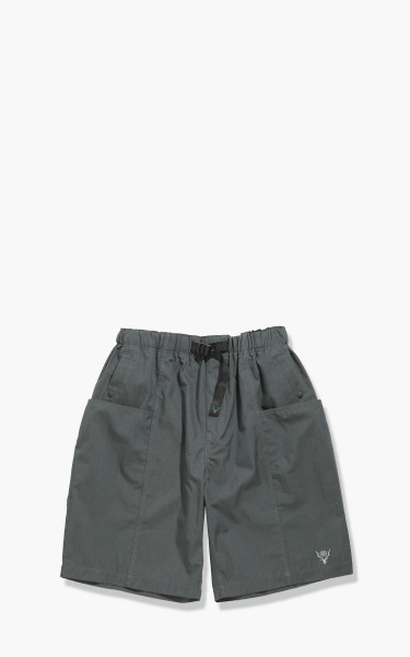 South2 West8 Belted C.S. Short C/N Gabardine Charcoal KP774-B-Charcoal