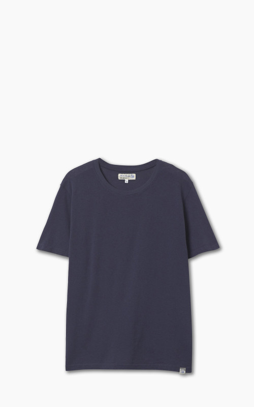 Merz b. Schwanen CT02VJ Crew Neck Tee Denim Blue