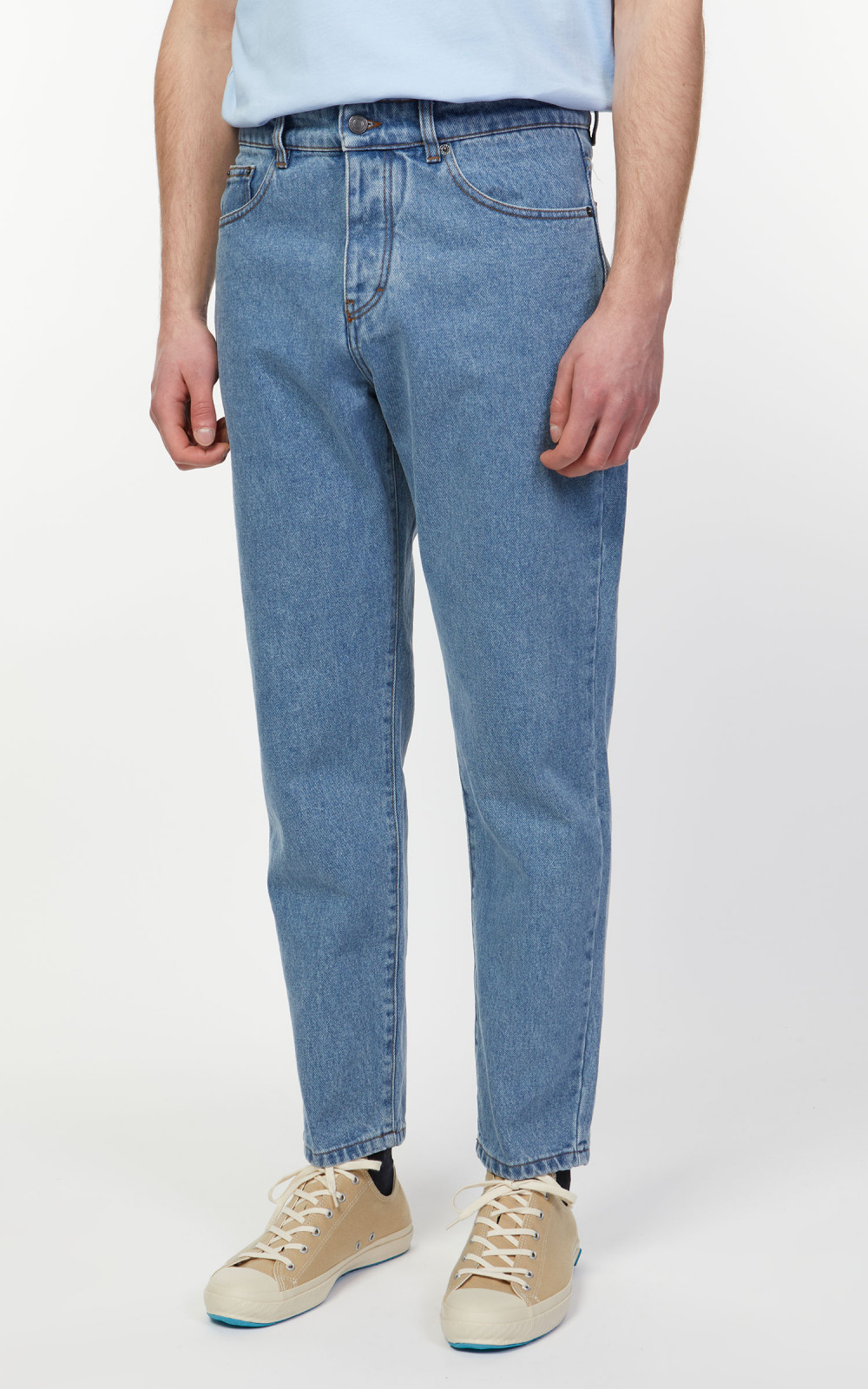 ami チェックハタンテニムショト FSO104DE0010 448 AMI PARIS - WORN BLUE BAGGY FIT JEANS – LE LABO STORE
