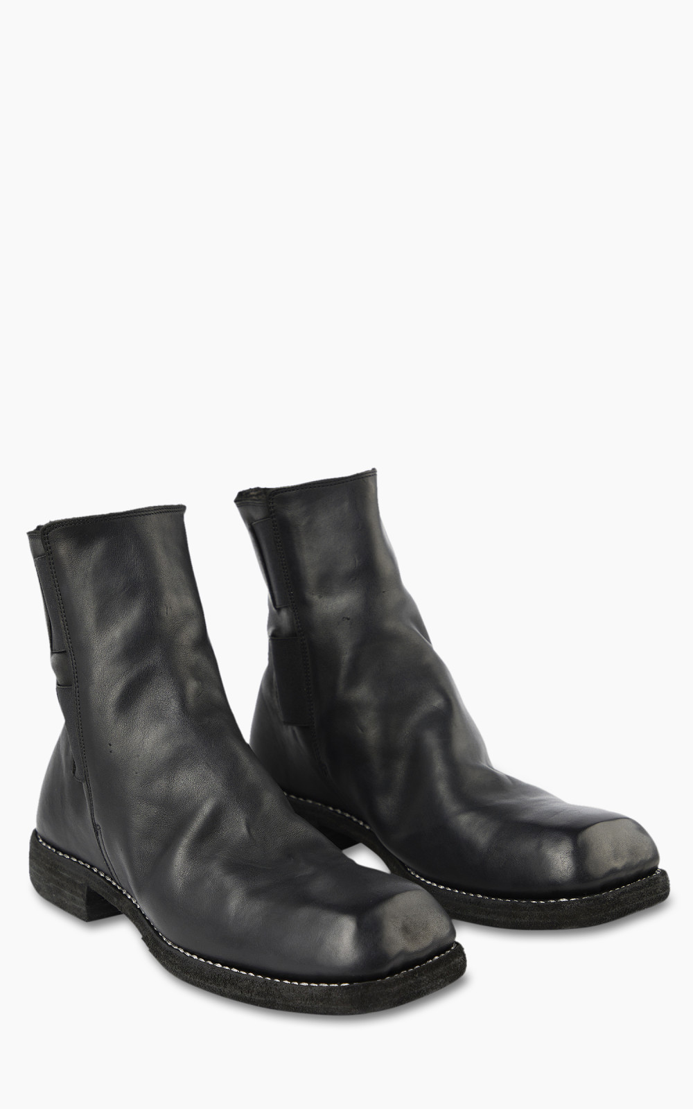 最安値に挑戦！ Leather 79087 Guidi Chelsea Cultizm | Black Boot 靴