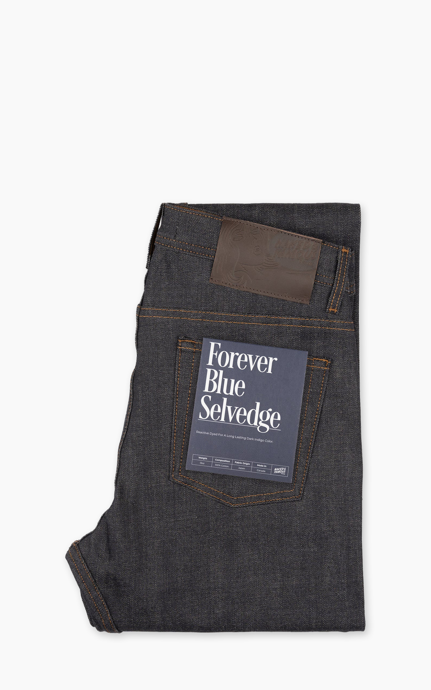 Naked & Famous Denim Weird Guy Forever Blue Selvedge Indigo