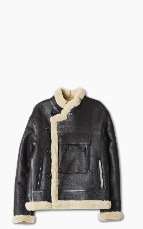 Eastlogue Shearling Motorcycle Jumper Black