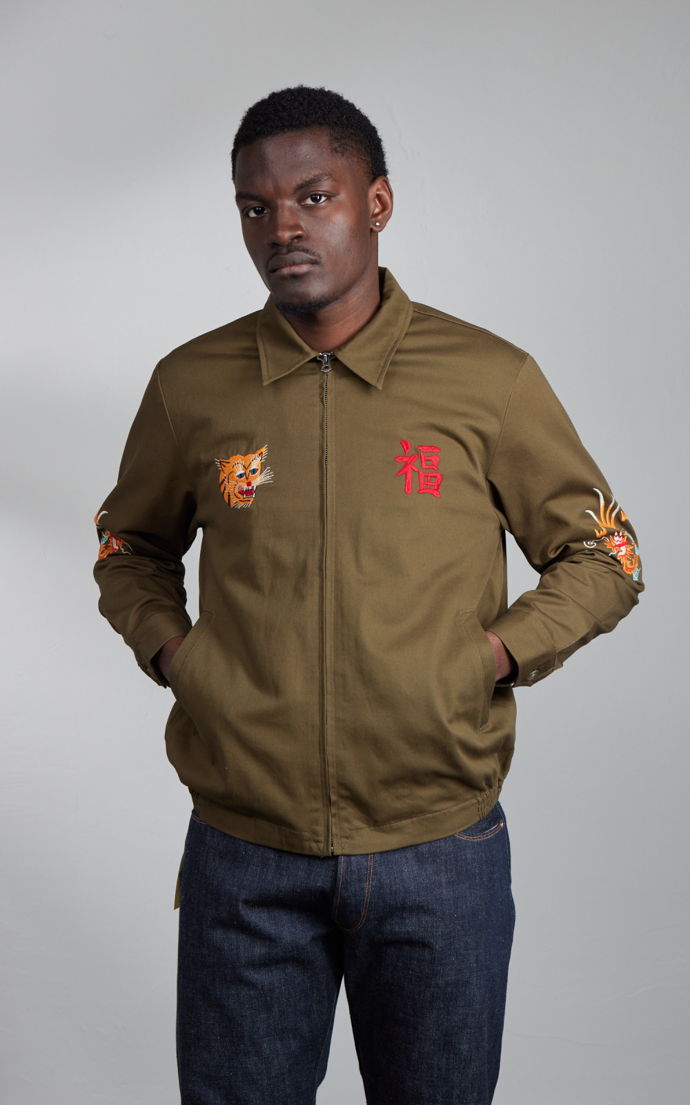 Houston Vietnam Jacket Map Olive Drab | Cultizm