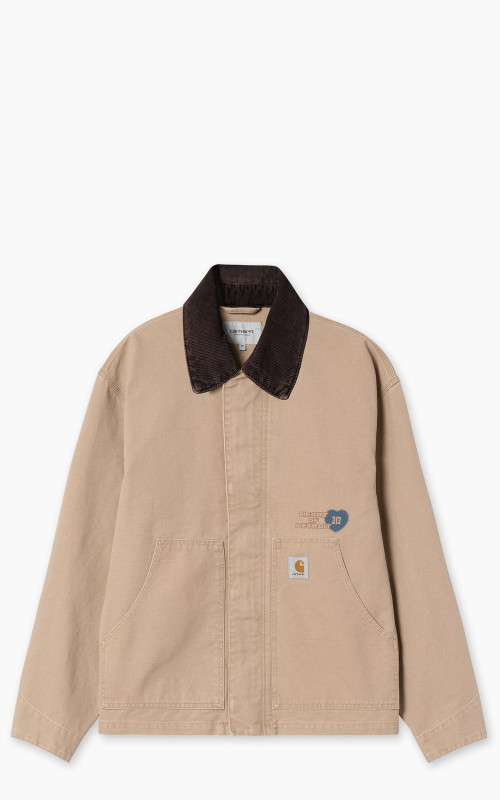 Carhartt WIP OG Arcan Graphic Jacket Dearborn Canvas Heavy Stone Wash Dusty H Brown/Tobacco