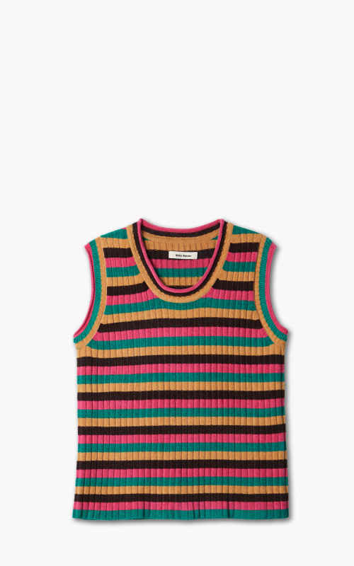 Wales Bonner Swing Vest Pink Multi Stripe