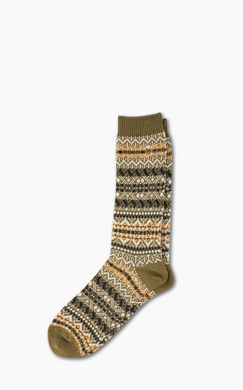 Anonymous Ism Socks Old Pattern JQ Crew Olive