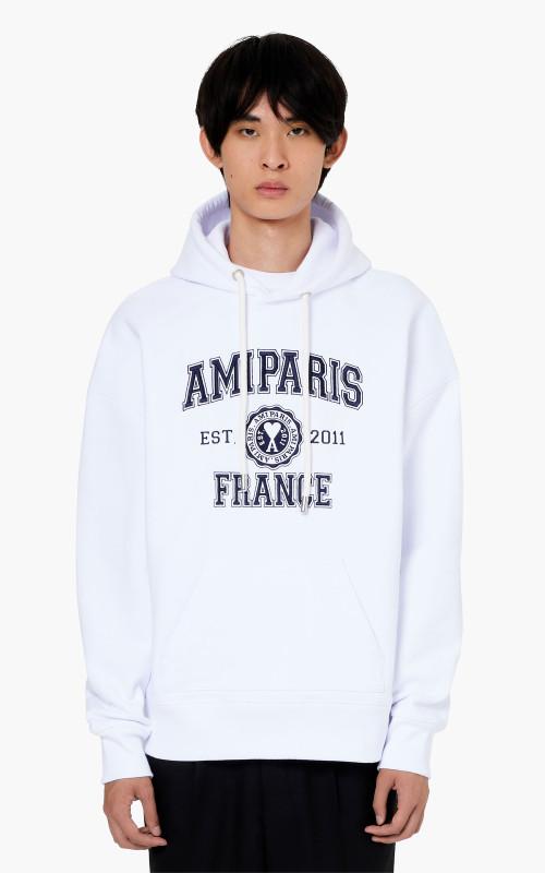 AMI Paris France Hoodie White