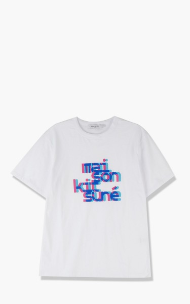 Maison Kitsuné Neon Offset Typo T-Shirt White