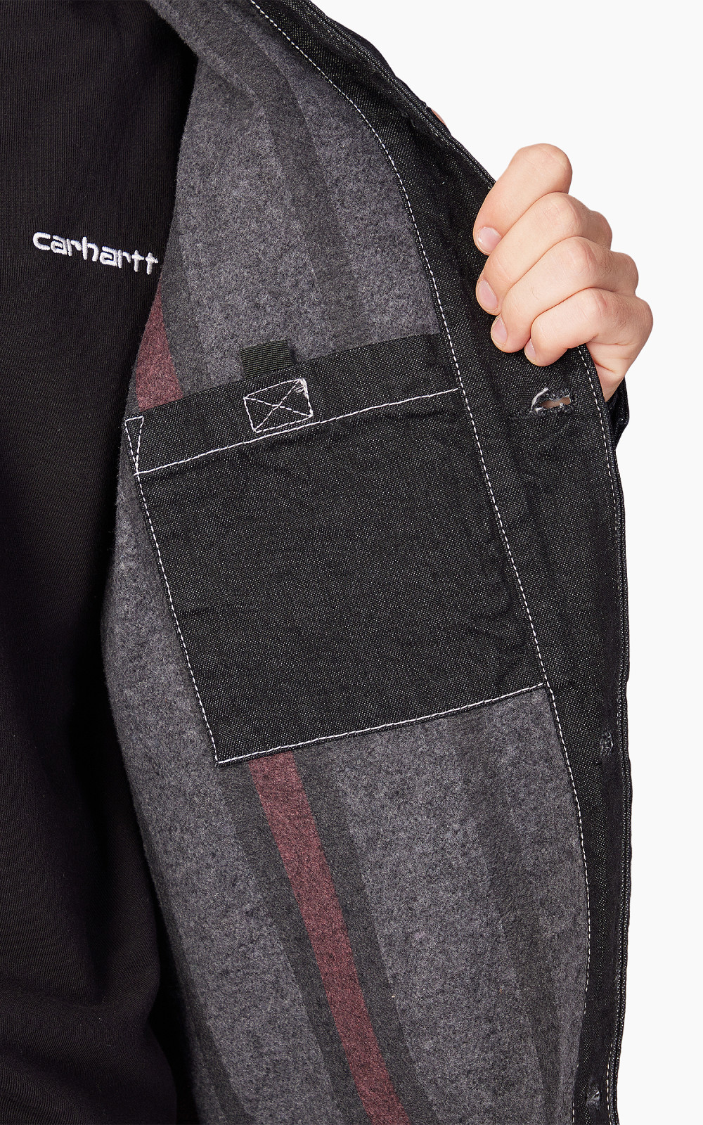 Carhartt WIP OG Chore Coat Black/Black One Wash | Cultizm Carhartt WIP OG Chore Coat Black/Black One Wash | Cultizm