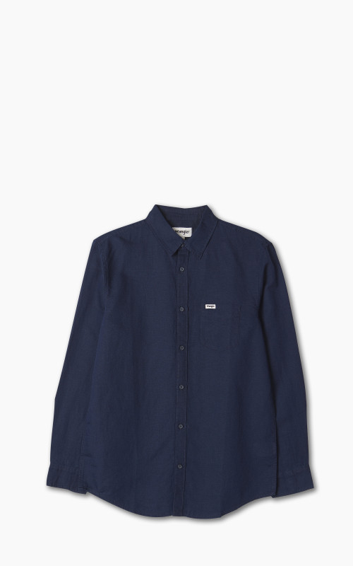 Wrangler L/S 1 Pocket Shirt Black Iris