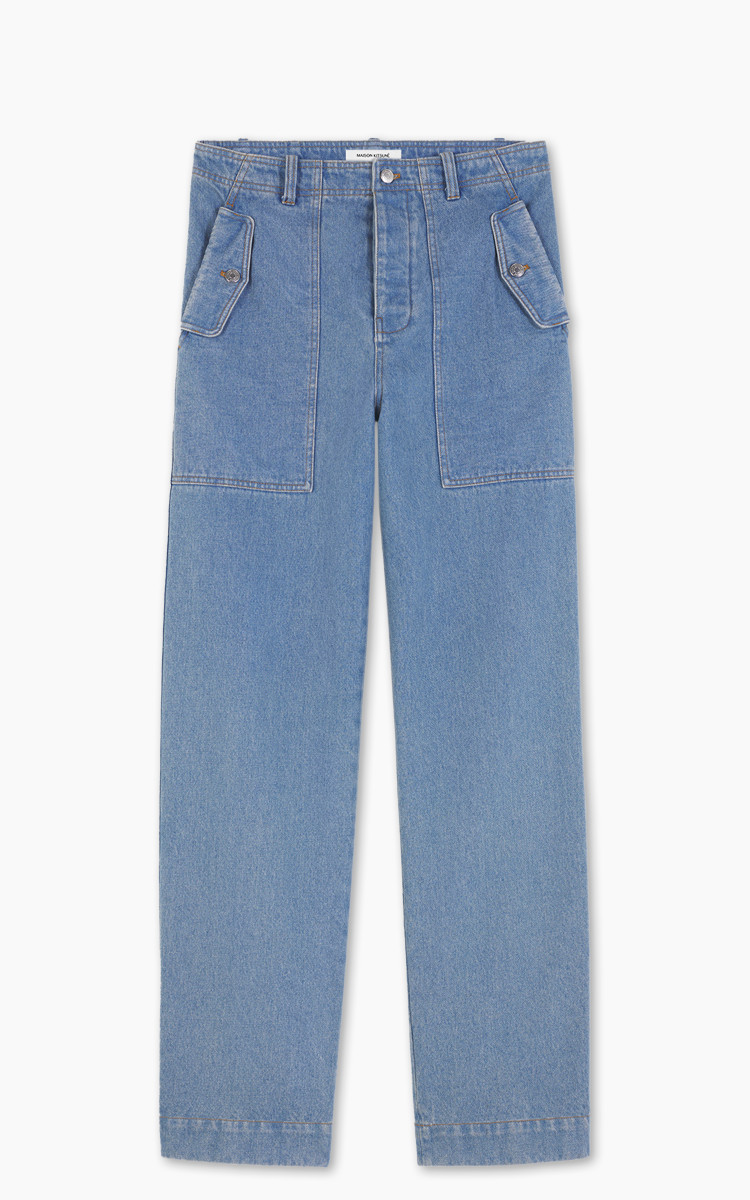 Maison Kitsuné Workwear Pants Light Stone Indigo | Cultizm