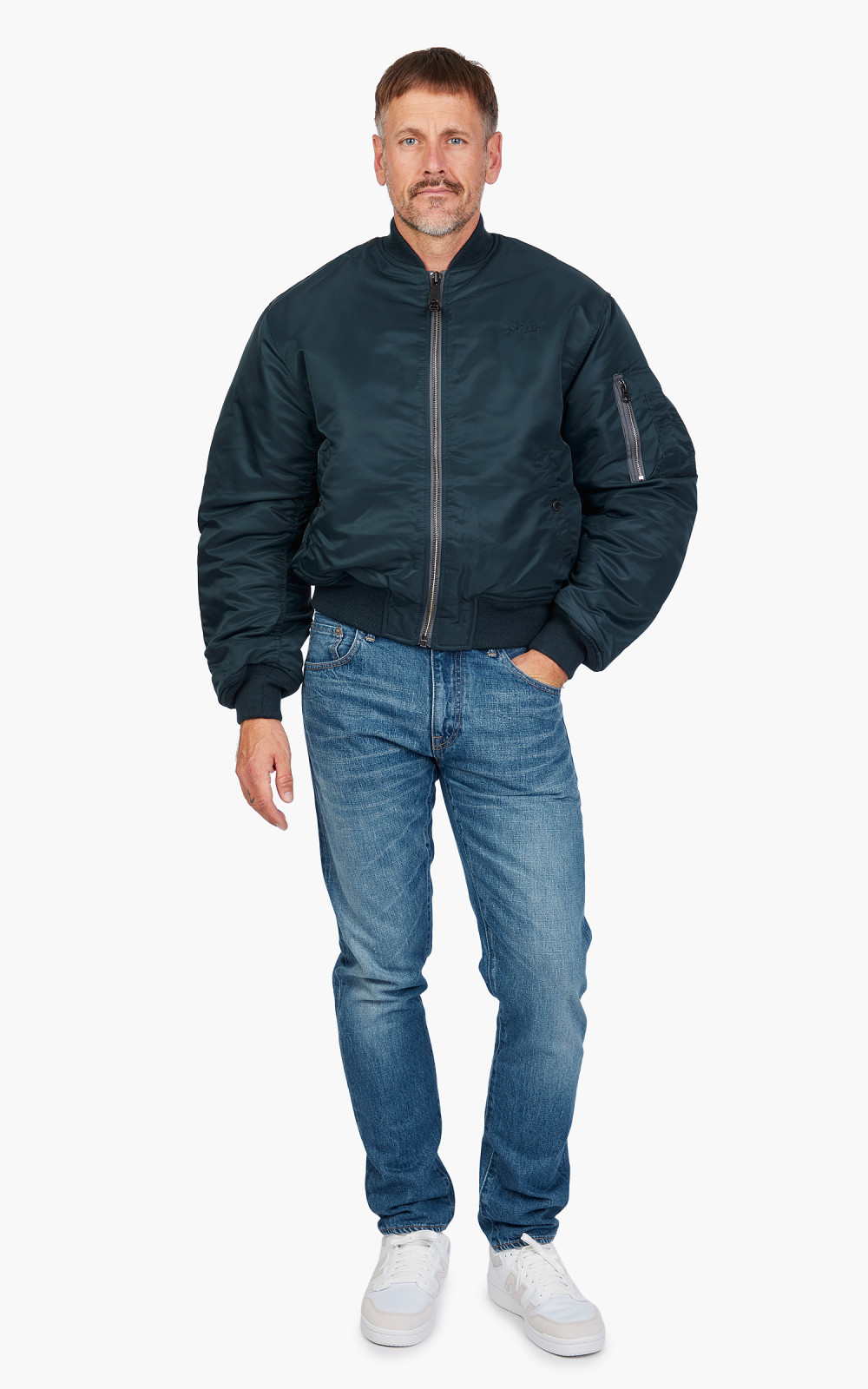 Schott NYC Airforce 90s Fit MA-1 Bomber Jacket Navy | Cultizm
